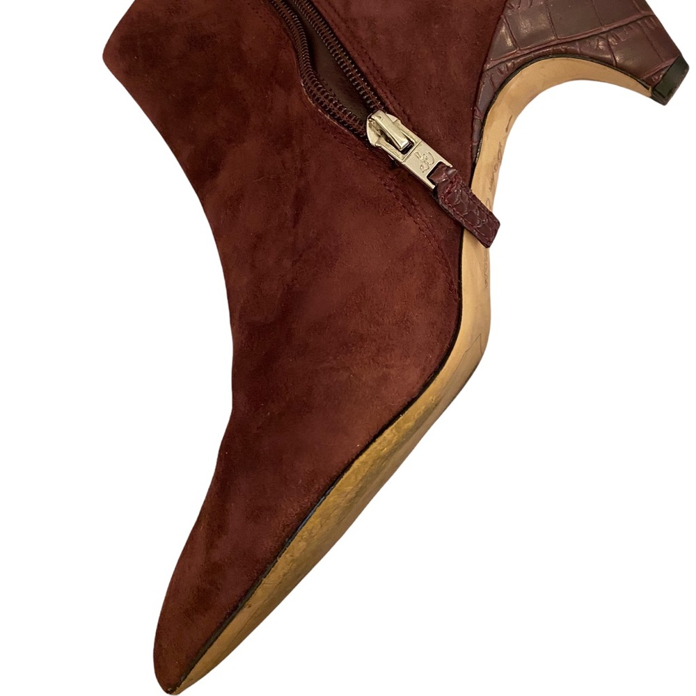 Sam Eldelman burgundy suede booties, sz 7.5.